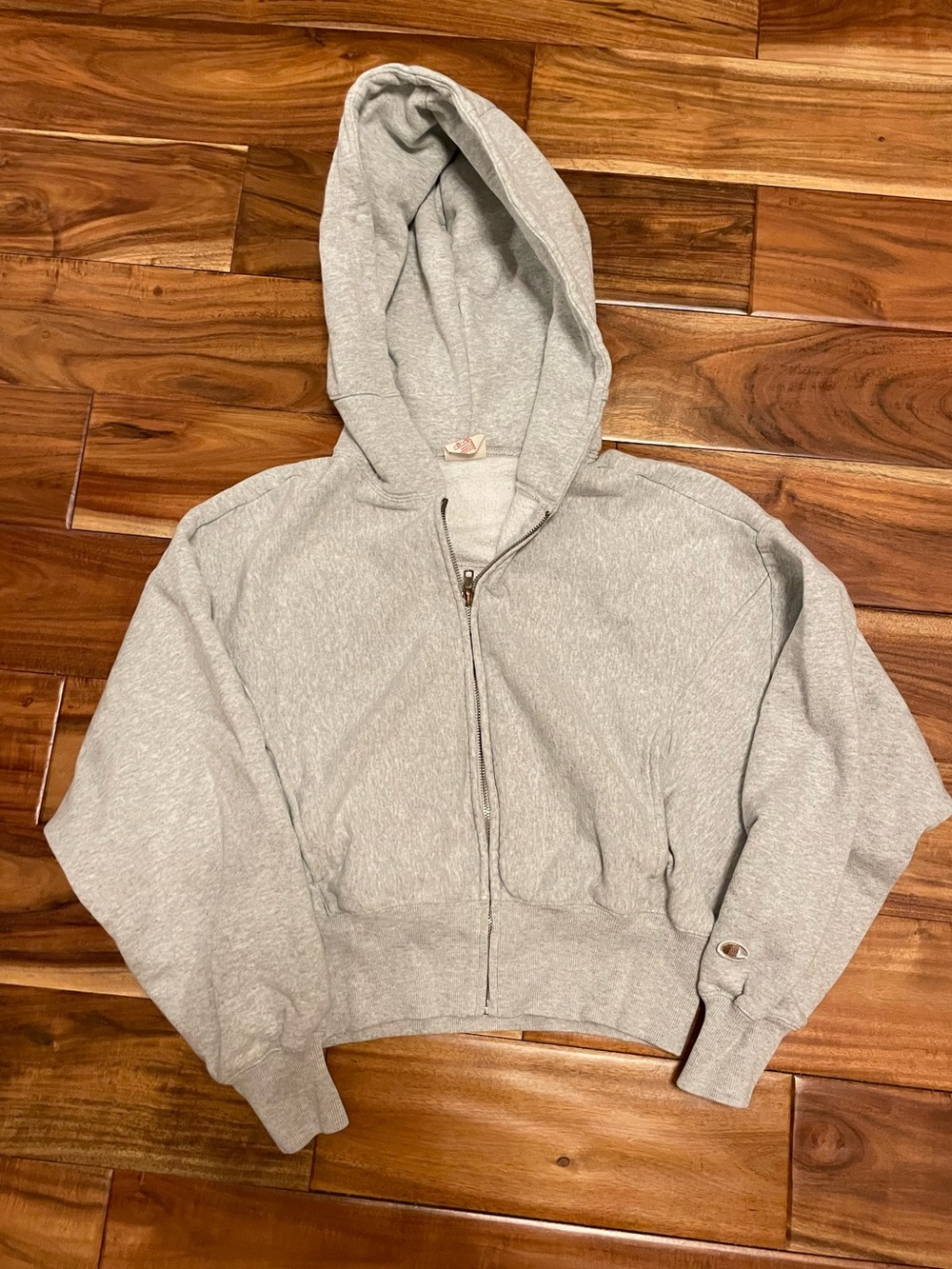 Champion Light Gray Full-Zip Hoodie